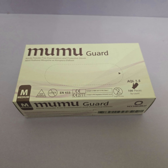 ნიტრილის უპუდრო ხელთათმანი